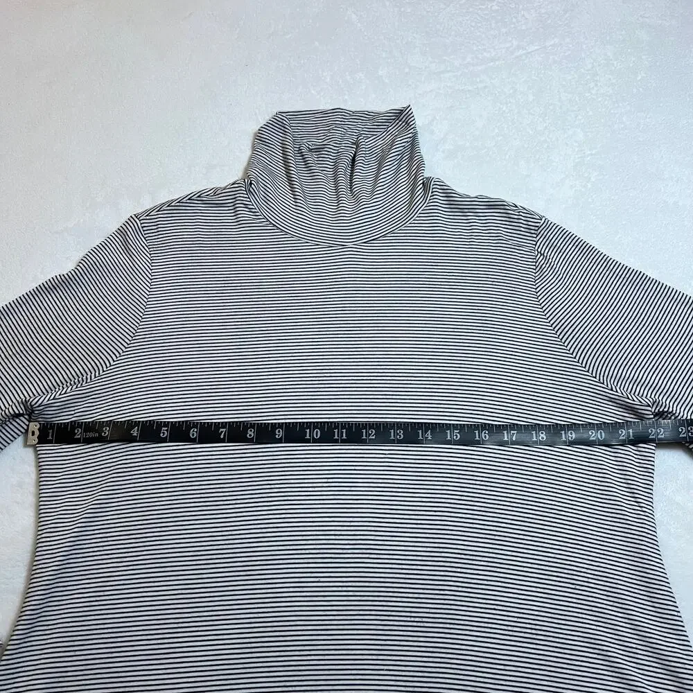 41Hawthorn Turtleneck Stripe Pullover Top Size XXL Stretch Casual Classic